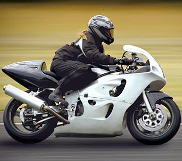 Rider Speeding on Motorcycle